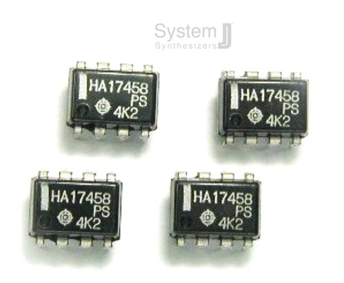 Hitachi HA17458PS Dual Operational Amplifier - Pack of 4